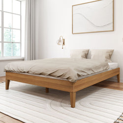 Platform Bed - Queen Single Beds Plank+Beam Matte Pecan