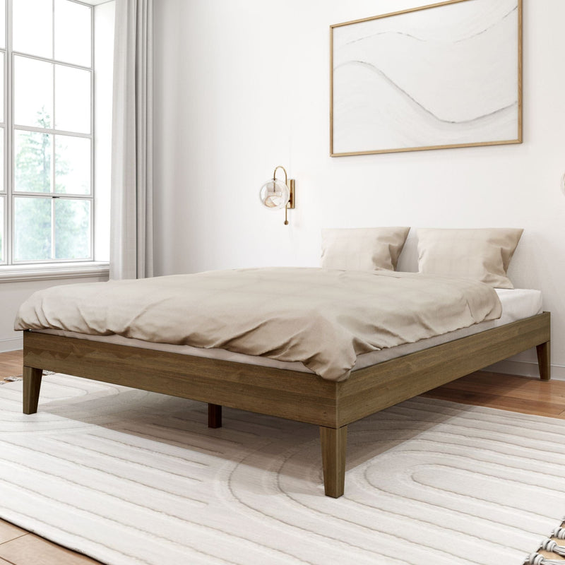 Platform Bed - Queen Single Beds Plank+Beam Matte Walnut