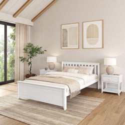 Classic Bed - Queen Single Beds Plank+Beam White