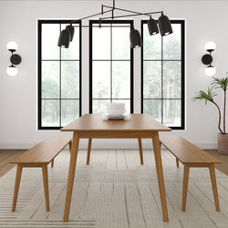 Mid-Century Modern Dining Bench - 59" Dining Bench Plank+Beam
