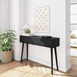 Mid-Century Modern Console Table with Storage - 46" Console Table Plank+Beam Black