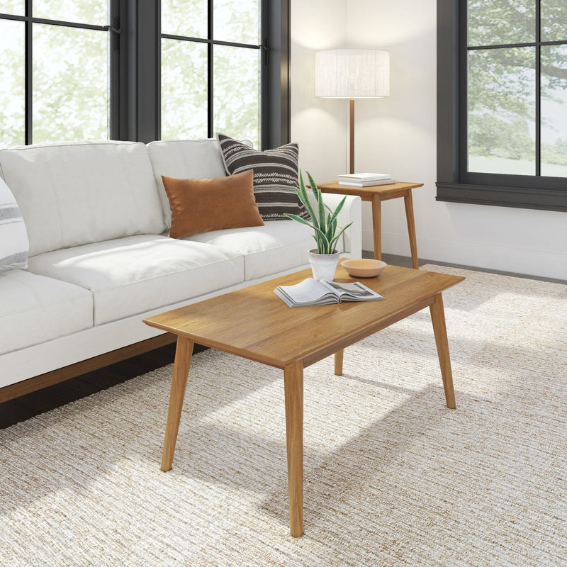 Mid-Century Modern Coffee Table - 40" Coffee Table Plank+Beam Pecan
