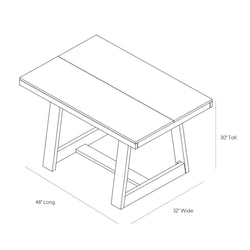 Classic Kitchen Table - 48" Dining Table Plank+Beam