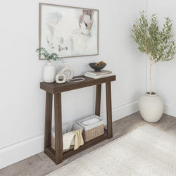 Classic Console Table with Shelf - 36” Console Table Plank+Beam Walnut