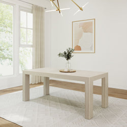 Modern Dining Table - 72" Dining Table Plank+Beam Seashell Wirebrush