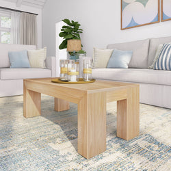 Modern Coffee Table - 40" Coffee Table Plank+Beam Blonde Wirebrush