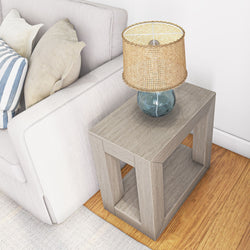 Modern Side Table with Shelf - 24" Side Table Plank+Beam