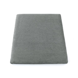 Gray fabric organizer notebook with cover on a white background.