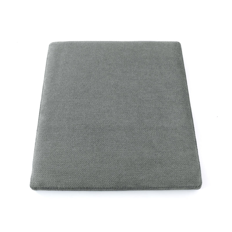Gray fabric organizer notebook with cover on a white background.
