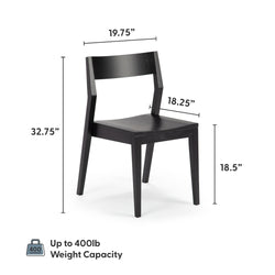 Solid Wood Dining Chair (Set of 2) Dining Chair Plank+Beam