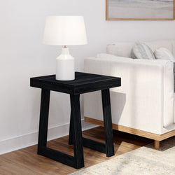 Classic Square Side Table - 20" Side Table Plank+Beam Black Wirebrush