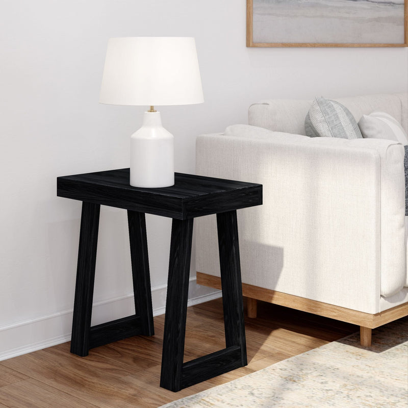 Classic Side Table - 25" Side Table Plank+Beam Black Wirebrush