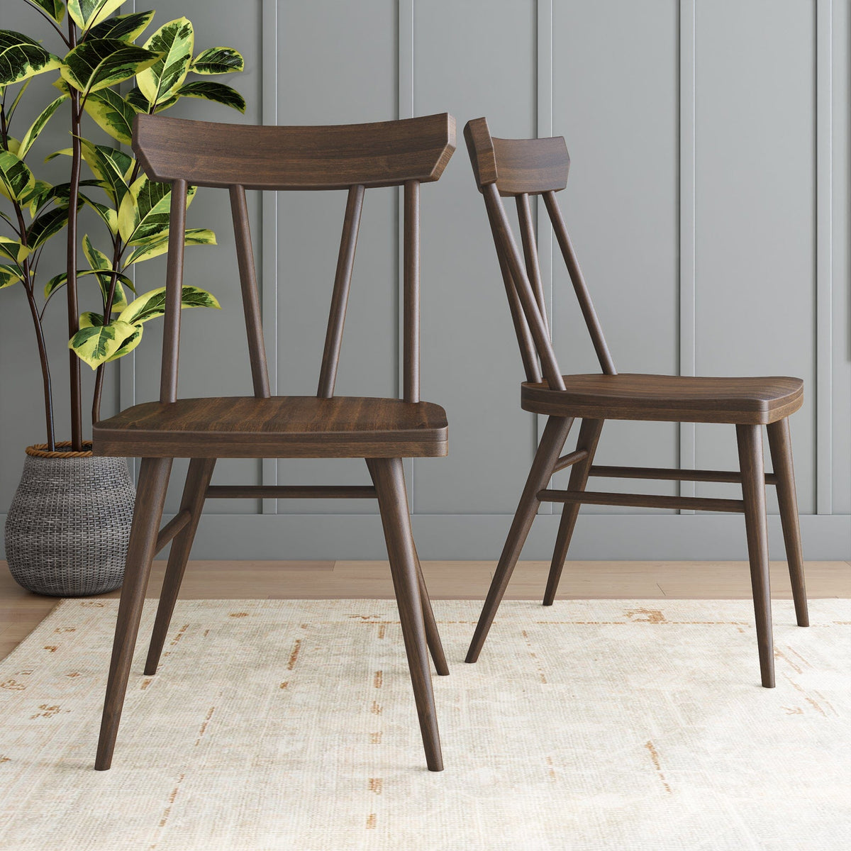 ★ジモティ割あり★ 荒川家具 タンス ダークブラウン H141.5×D45×W106 クリーニング済み HJ5883 Windsor Dining Chair Set of 2 – Plank+Beam