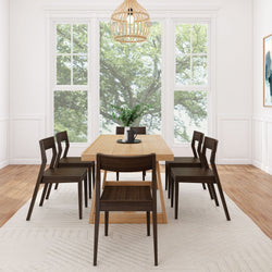 Classic Dining Set with Walnut Chairs - 72" Dining Set Plank+Beam