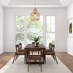 Classic Dining Set with Walnut Chairs - 72" Dining Set Plank+Beam