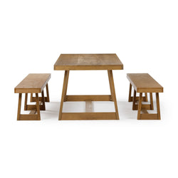 Classic Dining Set with Benches - 94" Dining Set Plank+Beam