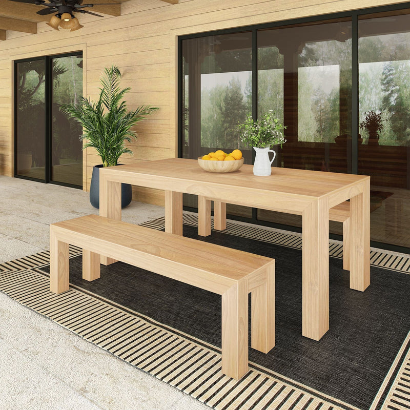 Modern Outdoor Solid Wood Table - 72" Outdoor Table Plank+Beam
