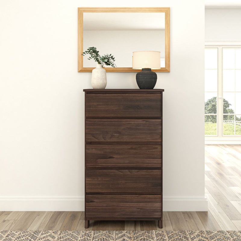 Rustic 5-Drawer Tall Dresser Dresser Plank+Beam