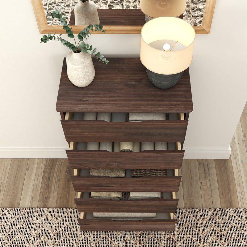 Rustic 5-Drawer Tall Dresser Dresser Plank+Beam