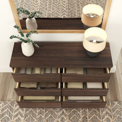 Rustic 6-Drawer Wide Dresser Dresser Plank+Beam