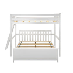 Classic Full/Queen L-Shaped Bunk Bed + Ladder on End Bunk Beds Plank+Beam