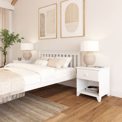 Classic Nightstand with Shelf Nightstand Plank+Beam