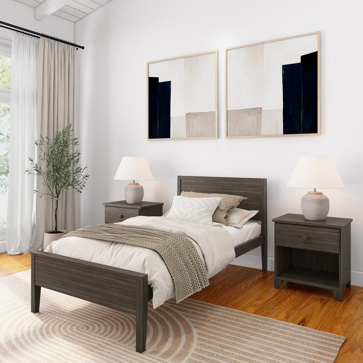 Twin Bed Frame with Headboard – Plank+Beam