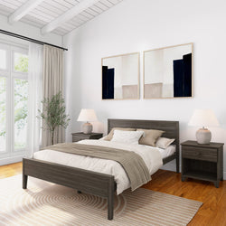 Panel Bed - Queen Single Beds Plank+Beam Clay