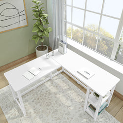 Corner Desk with Shelves Desk Plank+Beam
