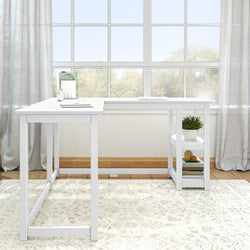 Corner Desk with Shelves Desk Plank+Beam