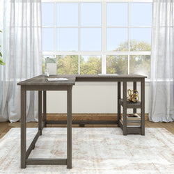 Corner Desk with Shelves Desk Plank+Beam