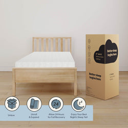 8 Inch Twin XL Comfort Memory Foam Mattress Mattresses Plank+Beam
