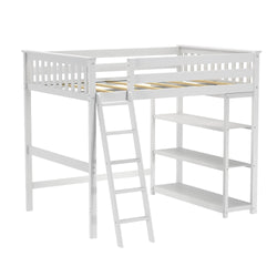 Classic Loft Bed With Bookcase - Full Loft Beds Plank+Beam