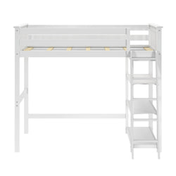 Classic Loft Bed With Bookcase - Full Loft Beds Plank+Beam