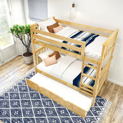 Classic Twin over Twin Bunk Bed + Trundle Bunk Beds Plank+Beam