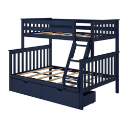 Classic Twin over Full Bunk Bed + Underbed Storage Bunk Beds Plank+Beam