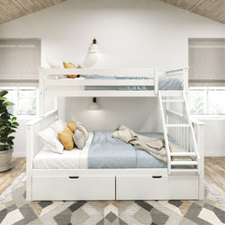 Classic Twin XL over Queen Bunk Bed + Storage Drawers Bunk Beds Plank+Beam