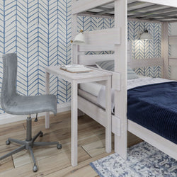 Rustic Twin/Twin L-Shaped Bunk Bed + Desk Bunk Beds Plank+Beam