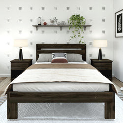 Rustic Slatted Bed - Queen Single Beds Plank+Beam