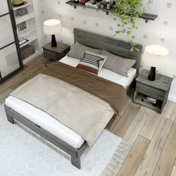 Rustic Slatted Bed - Queen Single Beds Plank+Beam