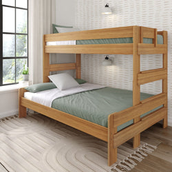 Rustic Twin XL over Queen Bunk Bed Bunk Beds Plank+Beam Rustic Pecan