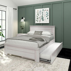 Rustic Panel Bed + Trundle - Full Single Beds Plank+Beam
