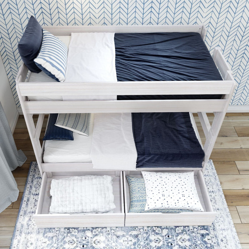 Rustic Twin over Twin Bunk Bed + Underbed Storage Bunk Beds Plank+Beam