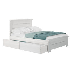 Rustic Panel Bed + Storage - Full Single Beds Plank+Beam