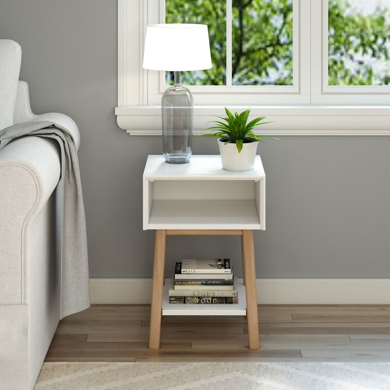 Mid-Century Modern Side Table with Storage - 18" Side Table Plank+Beam