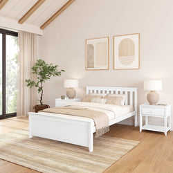 Classic Bed - Full Single Beds Plank+Beam White