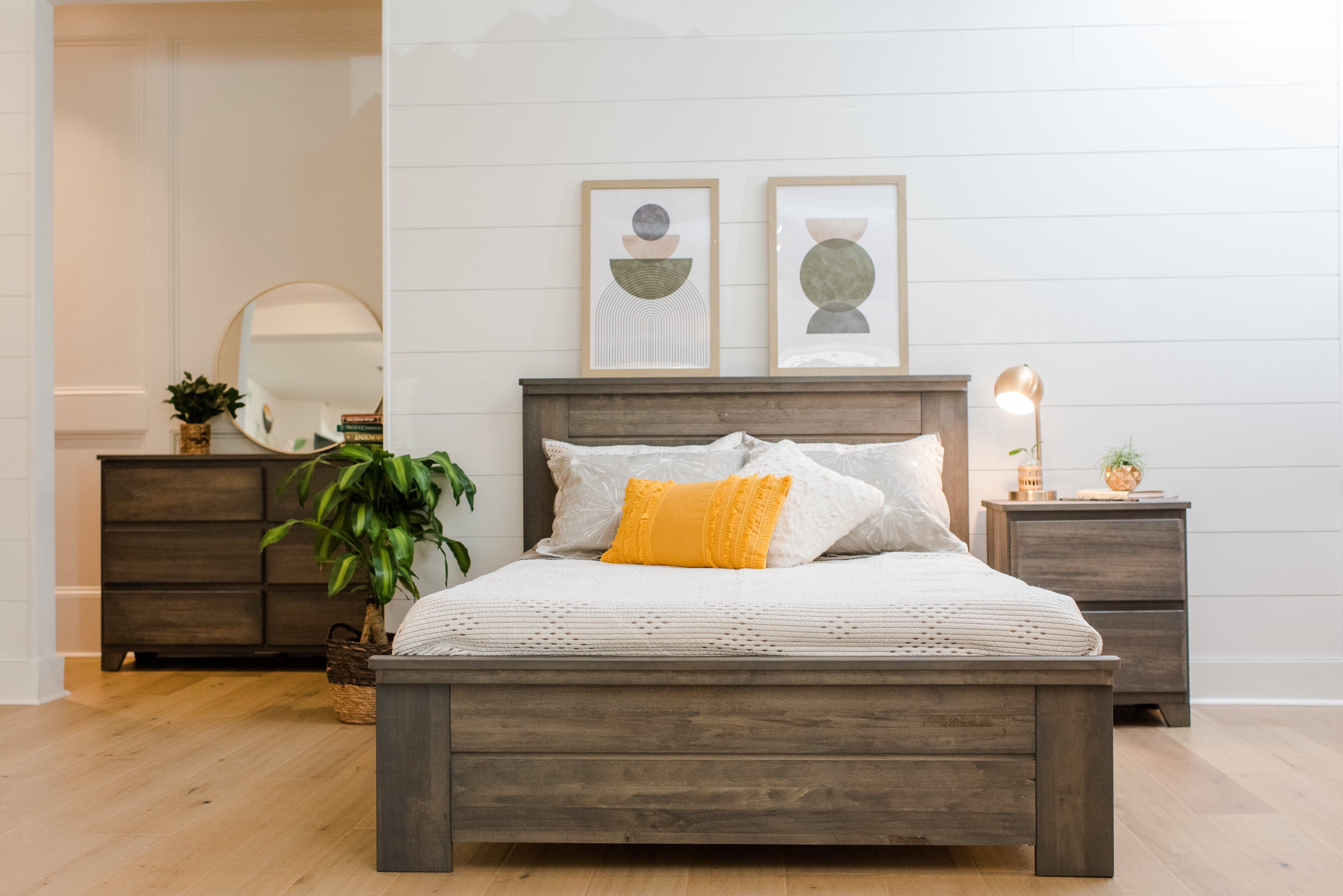 Real wood bed deals set