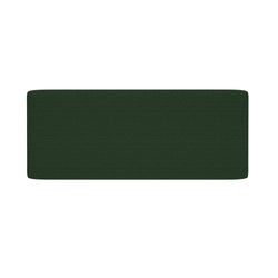 Dark green rectangular textured runner mat with rounded corners isolated on white background