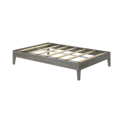 130221-185 : Single Beds Full-Size Platform Bed, Driftwood