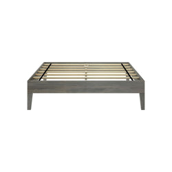 130221-185 : Single Beds Full-Size Platform Bed, Driftwood